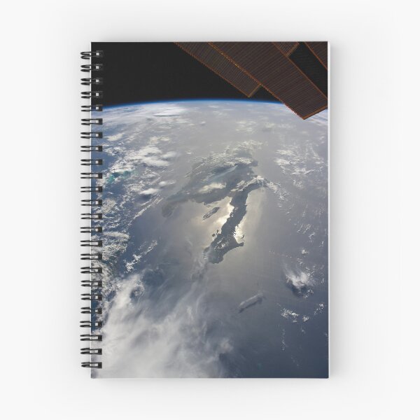 Item preview, STK204438S-The island of Hispaniola with sunglint illuminating the peninsula of Haiti. designed and sold by StocktrekImages.