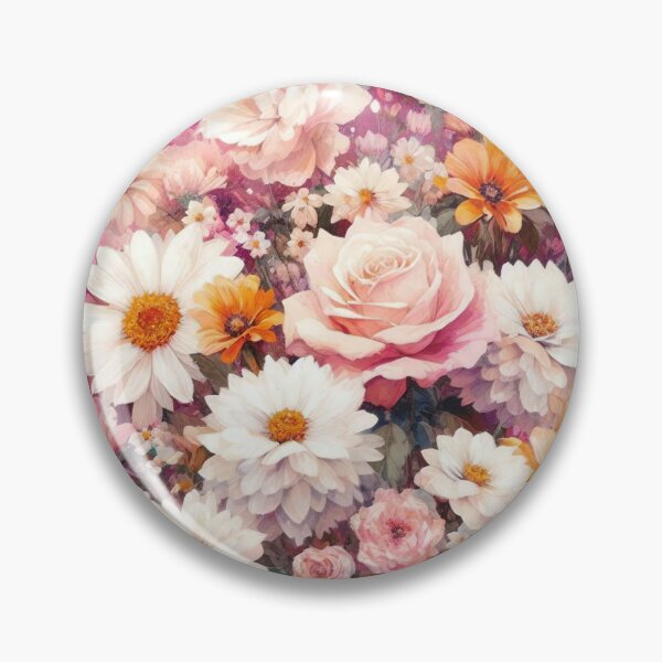 Item preview, Roses and Daisies on Lila designed and sold by tipitoes.