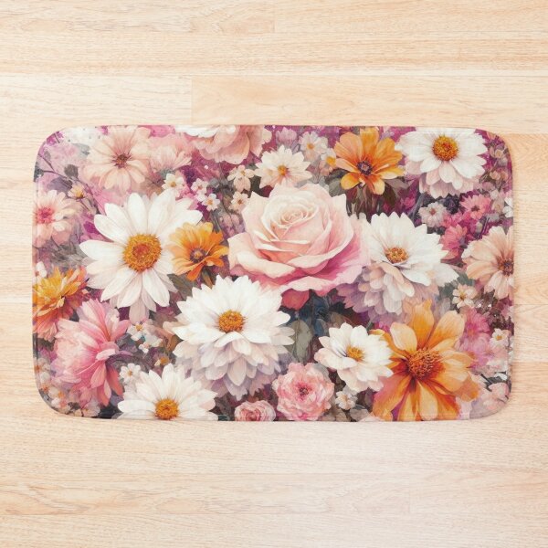 Item preview, Roses and Daisies on Lila designed and sold by tipitoes.