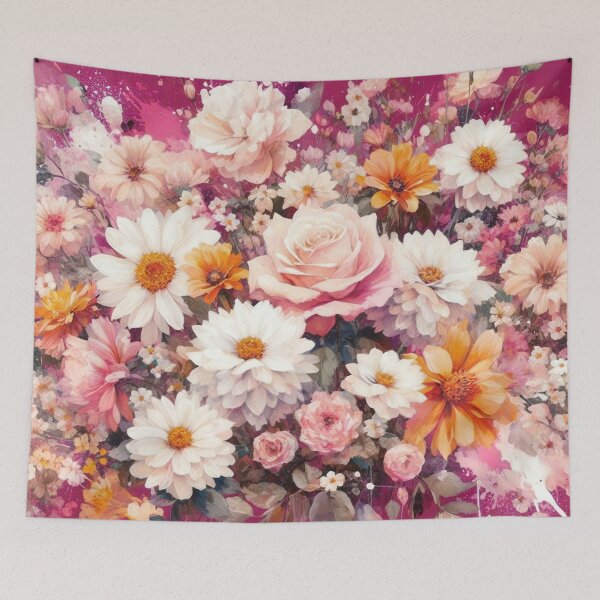 Item preview, Roses and Daisies on Lila designed and sold by tipitoes.