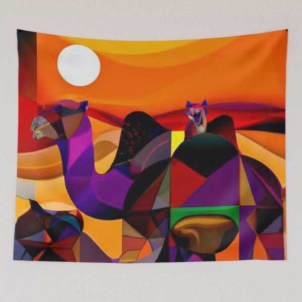 Item preview, Camels in the desert designed and sold by George Hutton Hunter.