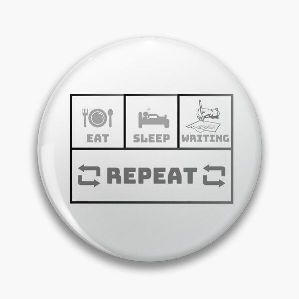 Item preview, Eat sleep writing repeat designed and sold by Creativedsigna.