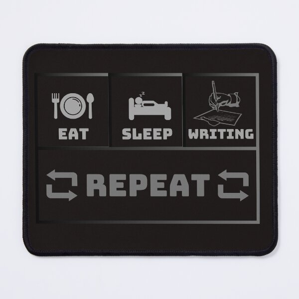 Item preview, Eat sleep writing repeat designed and sold by Creativedsigna.