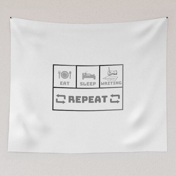 Item preview, Eat sleep writing repeat designed and sold by Creativedsigna.