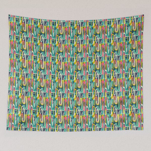 Aperçu de l'œuvre Bright Winter / Clear Winter pattern, skin-tone matching, personal color analysis, PCA, mid century modern créée et vendue par look4seasons.