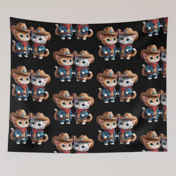 Item preview, cowboy Cats, Meowdy, art illustration designed and sold by Niktarka.