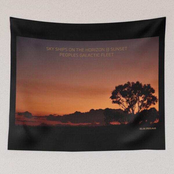 Item preview, GALACTIC ART - SKYSHIPS ON THE HORIZON @SUNSET designed and sold by GalacticFleet.
