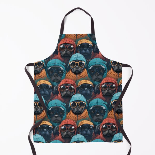 Item preview, "Pugs 4 Life" - Seamless urban dog artwork  designed and sold by NevernotmeUK.