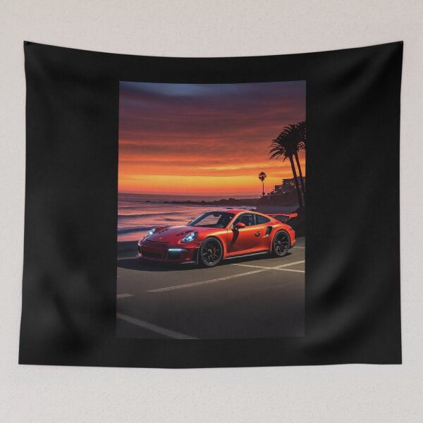 Item preview, Porsche at Malibu Beach designed and sold by AIArtArchitect.