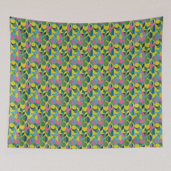 Aperçu de l'œuvre Bright Winter / Clear Winter pattern, skin-tone matching, personal color analysis, PCA, mid century modern créée et vendue par look4seasons.