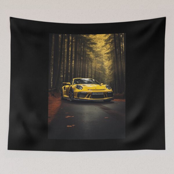 Item preview, Yellow Porsche GT3 RS designed and sold by AIArtArchitect.