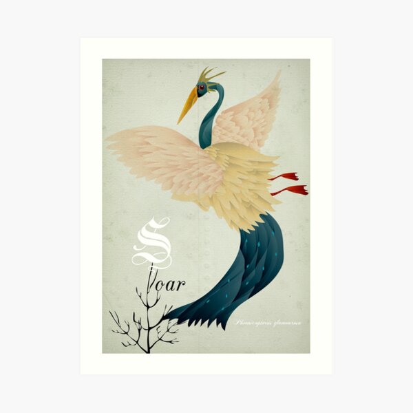 Soar flamingo!, pink, pelican, cute, vintage, phoenix, love, trust, texture, swan, trending, most sold, popular, famous, best selling, top selling, highly recommended Art Print