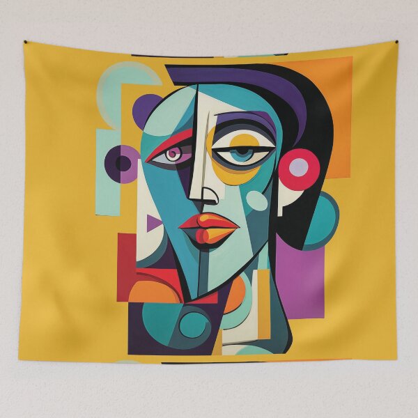 Item preview, Abstract Elegance: Harmonious Cubist Symphony designed and sold by ZedMont.