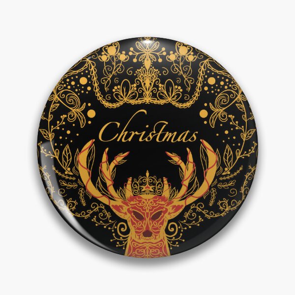 Item preview, Golden Christmas Deer designed and sold by Xatutik.art.