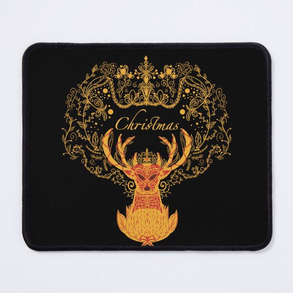 Item preview, Golden Christmas Deer designed and sold by Xatutik.art.