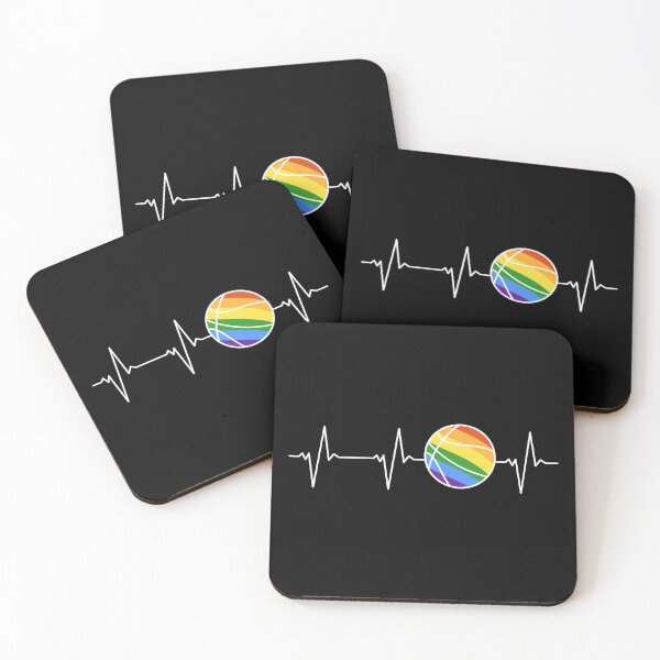 Item preview, Basketball Ball Heartbeat Cute Rainbow Flag LGBT Design designed and sold by venomousvector.