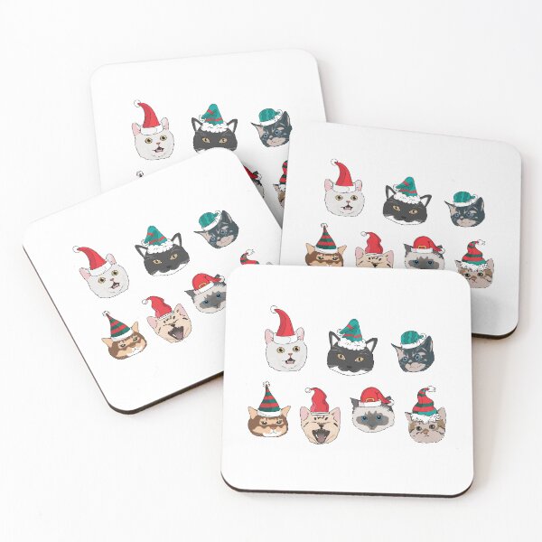 Item preview, Santa Hats Cats Meme designed and sold by chillaxcats.