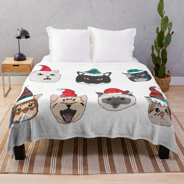 Item preview, Santa Hats Cats Meme designed and sold by chillaxcats.