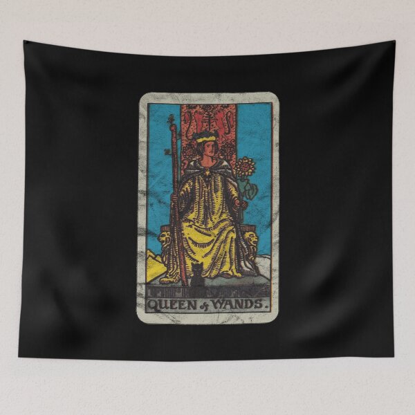 Item preview, Tarot Card - Queen of Wands (distressed design) designed and sold by siggyspatsky.