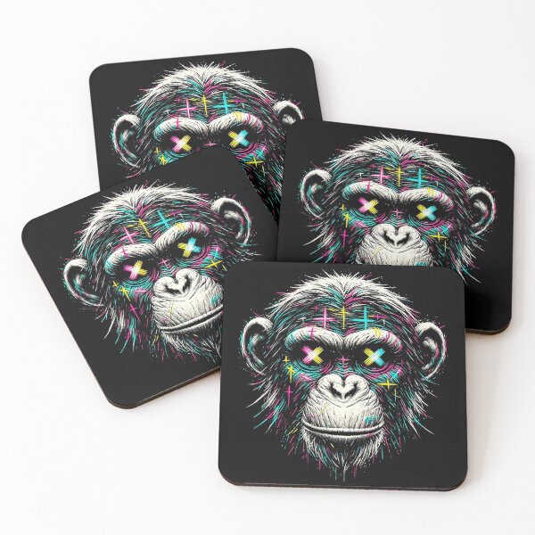 Item preview, Chimp chalk effect sketch. designed and sold by urbanjungle403.
