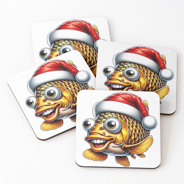 Item preview, Christmas Carp: Funny Fish with a Hat designed and sold by fkdesignsshirts.