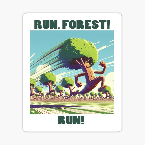 RUN FOREST RUN STICKER (CELL)