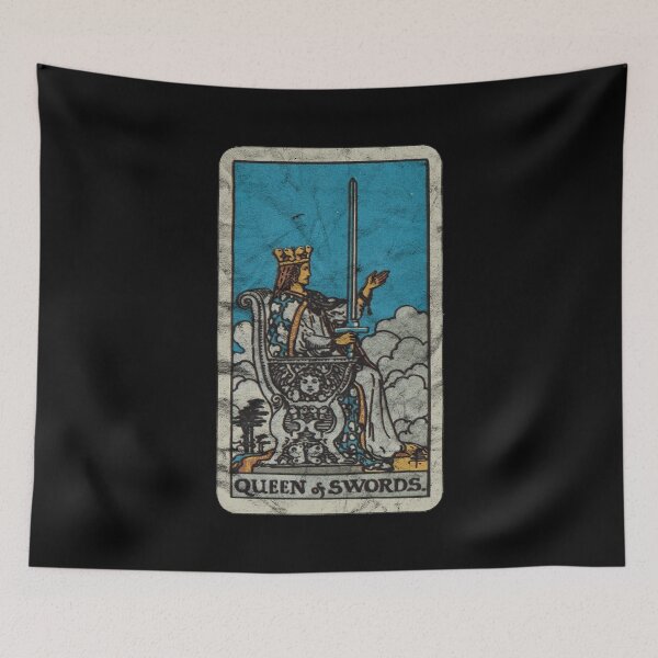 Item preview, Tarot Card - Queen of Swords (distressed design) designed and sold by siggyspatsky.