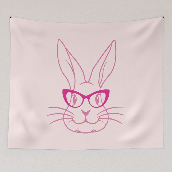 Item preview, Cute Pink Bunny Rabbit With Glasses designed and sold by Jeallan Designs.