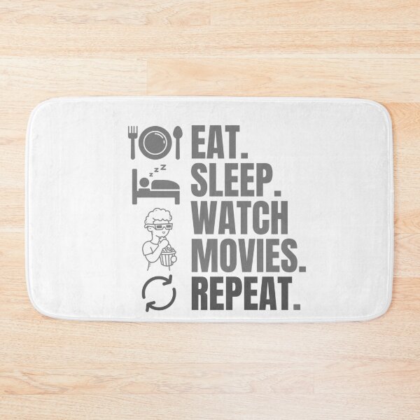 Item preview, Eat sleep watch movies repeat designed and sold by Creativedsigna.