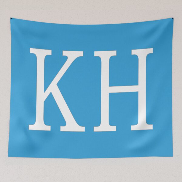 Item preview, KH Initials Monogram Elegant White Letters designed and sold by Jeallan Designs.