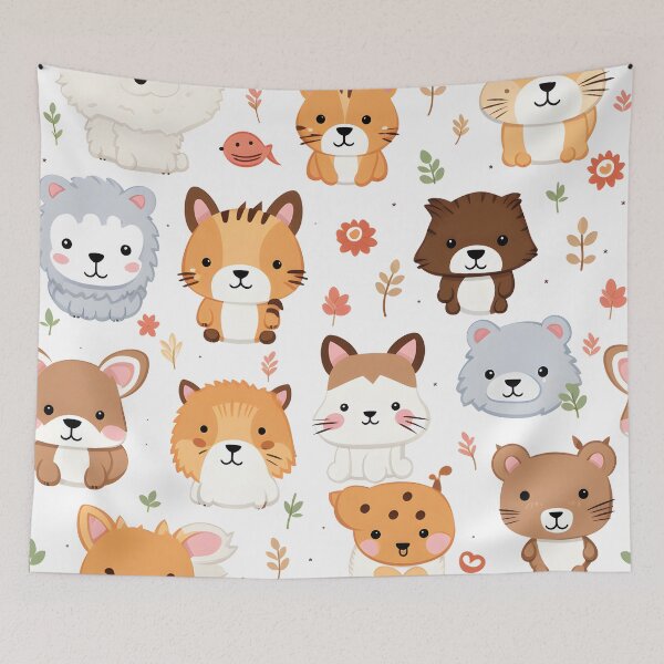 Item preview, Charming Animal Illustrations for Children's Spaces designed and sold by VectorPlace.