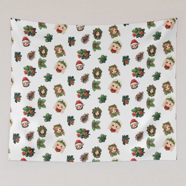 Item preview, Elf Smiles and Poinsettias, Christmas Delight designed and sold by WickedFairySt.
