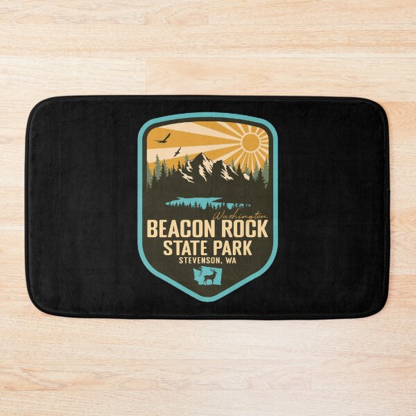 Item preview, Beacon Rock State Park Washington - WA Retro Badge Forest and Wilderness  designed and sold by mountainfad.