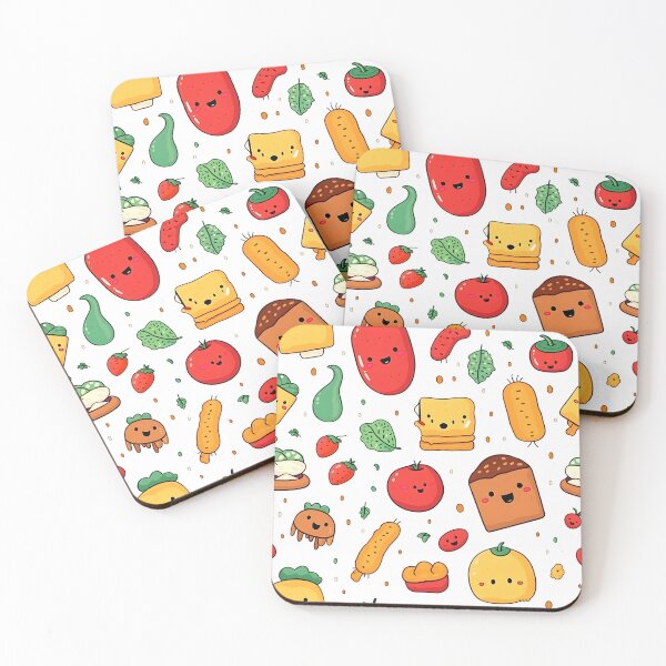 Item preview, Playful Food Characters Pattern for Kids designed and sold by VectorPlace.