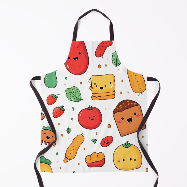Item preview, Playful Food Characters Pattern for Kids designed and sold by VectorPlace.