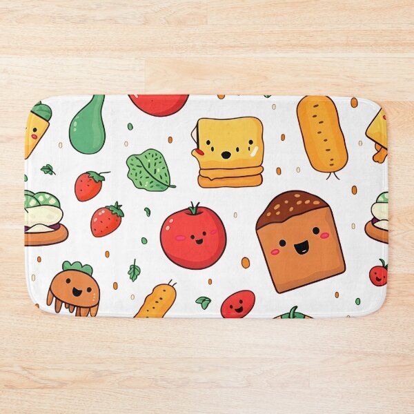 Item preview, Playful Food Characters Pattern for Kids designed and sold by VectorPlace.