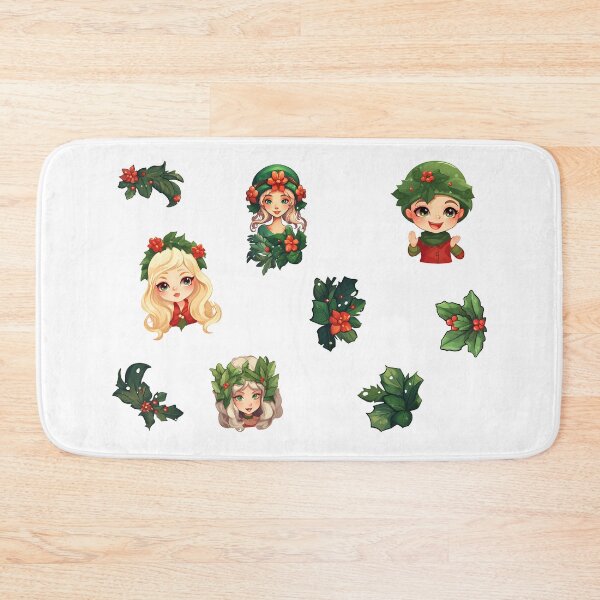 Item preview, Whimsical Plant Decor: Elf Faces and Festive Foliage designed and sold by WickedFairySt.