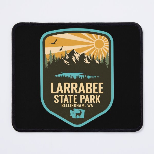 Item preview, Larrabee State Park Washington - WA Retro Badge Forest and Wilderness designed and sold by mountainfad.