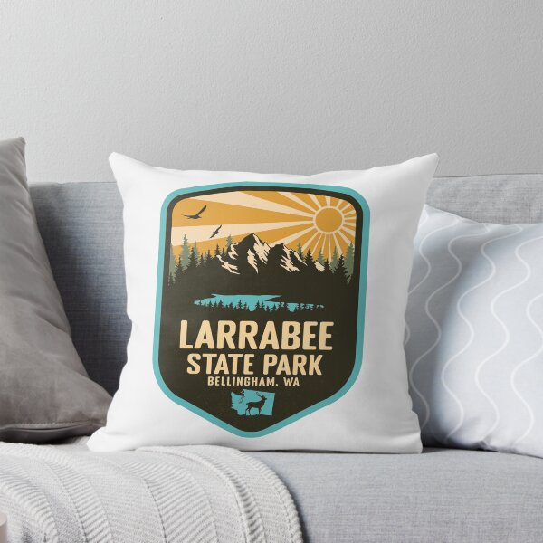Item preview, Larrabee State Park Washington - WA Retro Badge Forest and Wilderness  designed and sold by mountainfad.