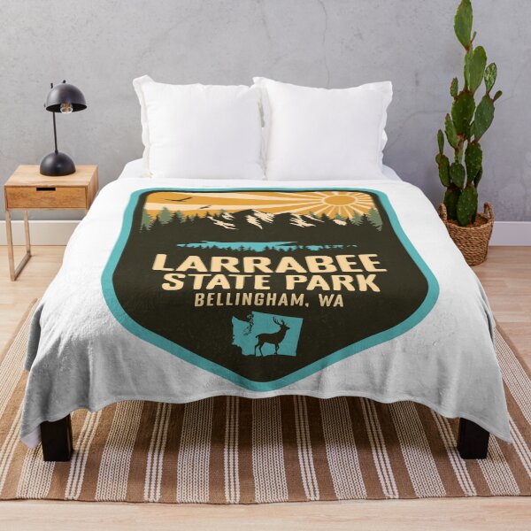 Item preview, Larrabee State Park Washington - WA Retro Badge Forest and Wilderness  designed and sold by mountainfad.