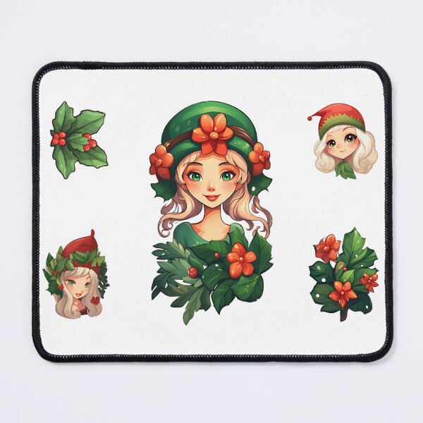 Item preview, Christmas Elf Blossoms: Poinsettias and More! designed and sold by WickedFairySt.