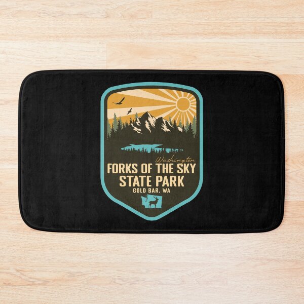 Item preview, Forks Of The Sky State Park Washington - WA Retro Badge Forest and Wilderness  designed and sold by mountainfad.