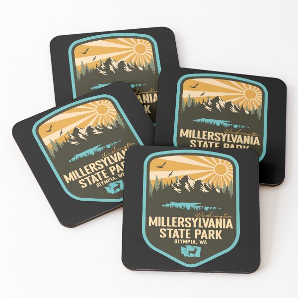 Item preview, Millersylvania State Park Washington - WA Retro Badge Forest and Wilderness  designed and sold by mountainfad.