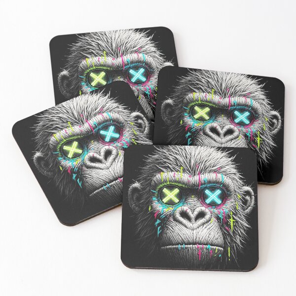 Item preview, Gorilla with chalk effect sketch. designed and sold by urbanjungle403.