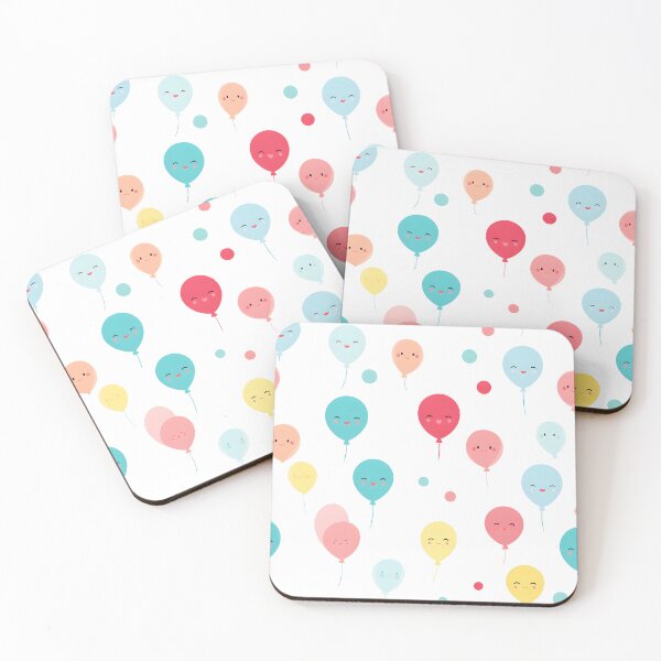 Item preview, Smiling Balloon Friends Pattern for Playful Spaces designed and sold by VectorPlace.