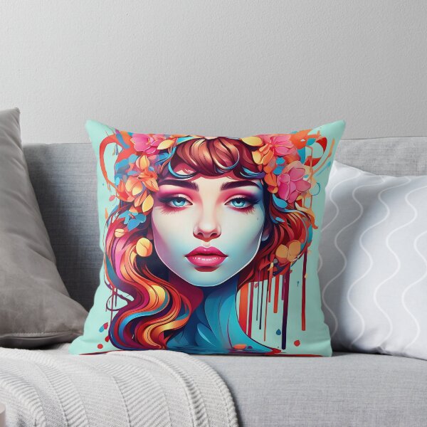 Item preview, Woman emerging from water abstract retro 80s design designed and sold by BorgSpareParts.