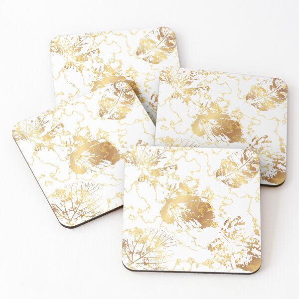 Item preview, White and Gold Leaves Art Deco designed and sold by ArDecoS.