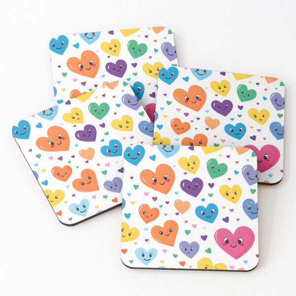 Item preview, Playful Smiling Hearts Wallpaper for Cheerful Spaces designed and sold by VectorPlace.