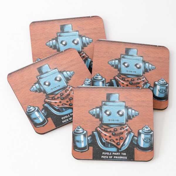 Item preview, Robot Stencil Graffiti designed and sold by Bomax121.