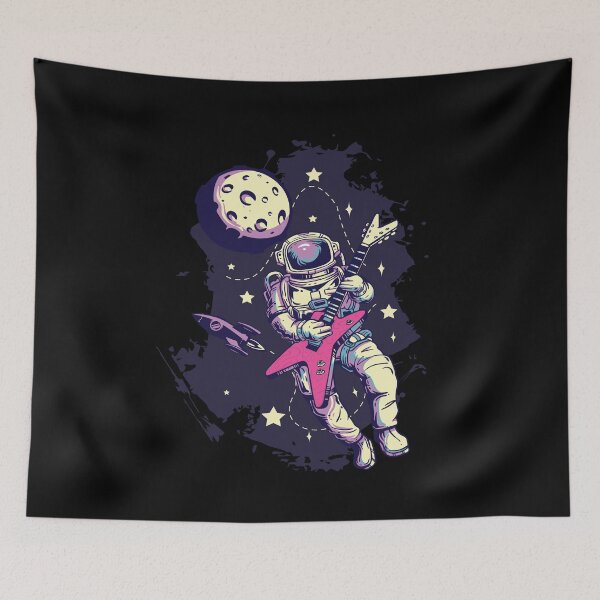 Item preview, Guitar Rock Music Astronaut Space designed and sold by MooonTees.